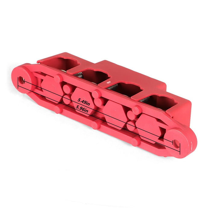DURAFORCE 12V 250A 4 Post Red Busbar Power Distribution Block with Cover 5/16