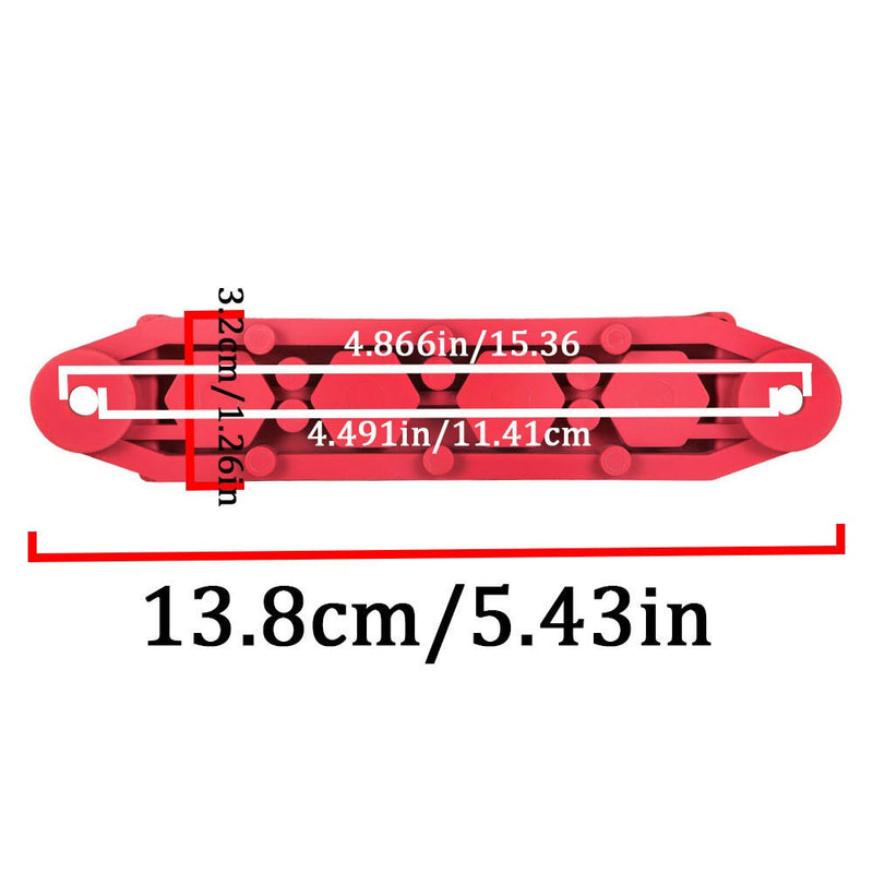 DURAFORCE 3/8" 250A 12V Red 4-Way Terminal Junction Block Busbar with Cover