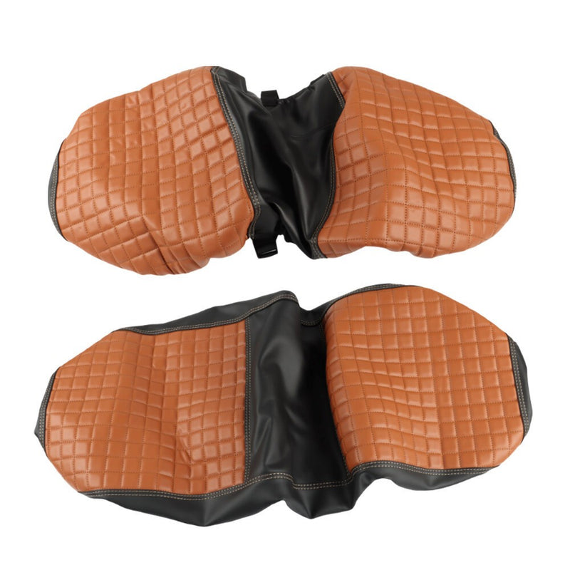 DURAFORCE Brown Vinyl Golf Cart Rear Seat Cover Kit for Club Car EZGO Yamaha
