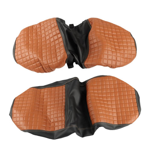 DURAFORCE Brown Vinyl Golf Cart Rear Seat Cover Kit for Club Car EZGO Yamaha