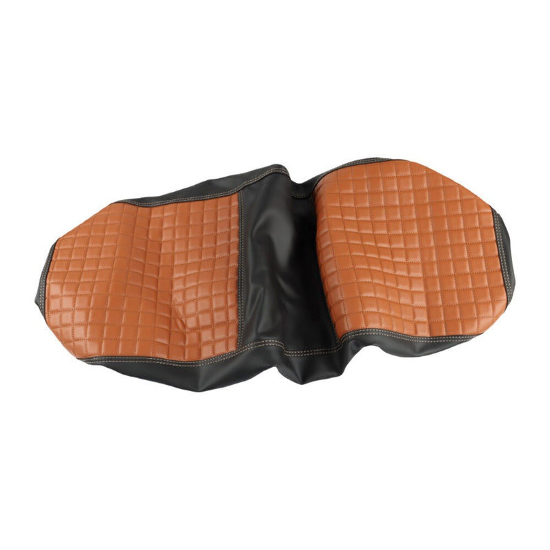 DURAFORCE Brown Vinyl Golf Cart Rear Seat Cover Kit for Club Car EZGO Yamaha