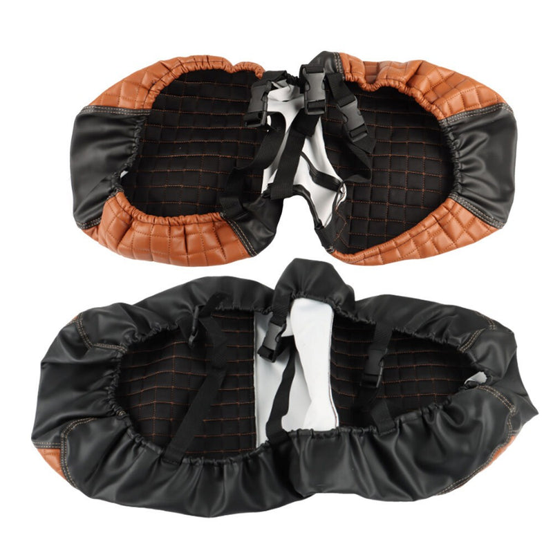 DURAFORCE Brown Vinyl Golf Cart Rear Seat Cover Kit for Club Car EZGO Yamaha