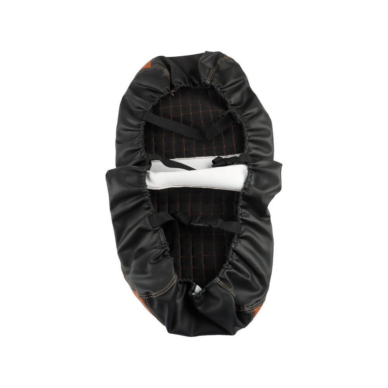 DURAFORCE Brown Vinyl Golf Cart Rear Seat Cover Kit for Club Car EZGO Yamaha