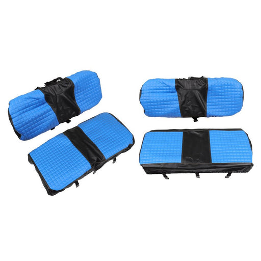 DURAFORCE EZGO Medalist TXT 94-13 Front & Rear Blue Black Diamond Stitch Seat Covers