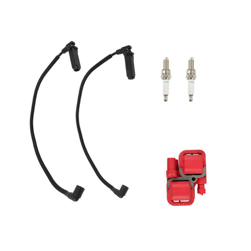 DURAFORCE Polaris RZR S 800 Ignition Coil & Spark Plug with Wire Cap 4010425 4012888