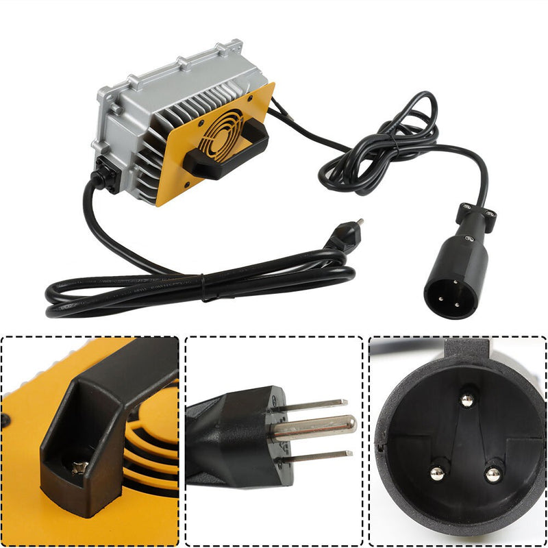 DURAFORCE 48V 18A Waterproof Battery Charger for Club Car Golf Cart with Cable