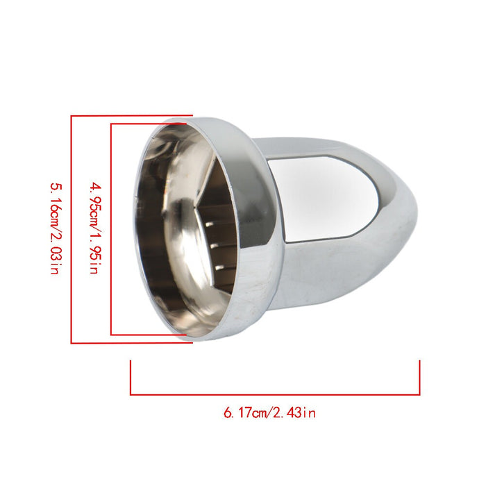 DURAFORCE 20Pcs 33mm Chrome Truck Lug Nuts Push-On Caps Flanged 2-3/8" High