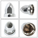 DURAFORCE 20Pcs 33mm Chrome Truck Lug Nuts Push-On Caps Flanged 2-3/8" High