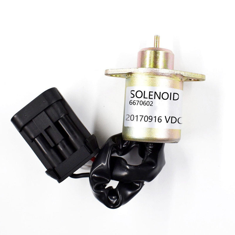 DURAFORCE Fuel Shut Off Solenoid 12V for Bobcat 463 553 S70 S100 6670602 Replacement