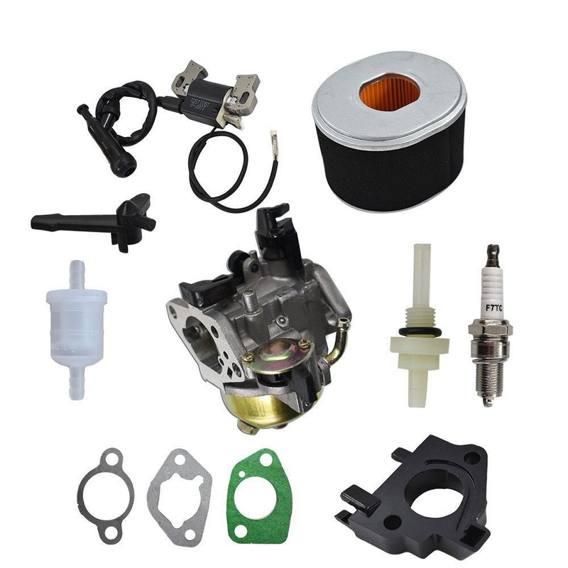 DURAFORCE GX390 13HP Carburetor Kit with Ignition Coil, Spark Plug & Air Filter for Honda