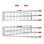DURAFORCE 2pcs 7.5" Aluminum Folding Loading Ramps for ATV UTV Truck Motorcycle Mower