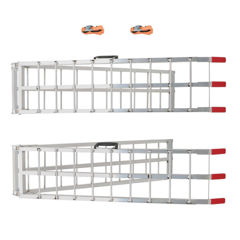 DURAFORCE 2pcs 7.5" Aluminum Folding Loading Ramps for ATV UTV Truck Motorcycle Mower