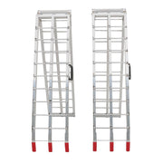 DURAFORCE 2pcs 7.5" Aluminum Folding Loading Ramps for ATV UTV Truck Motorcycle Mower