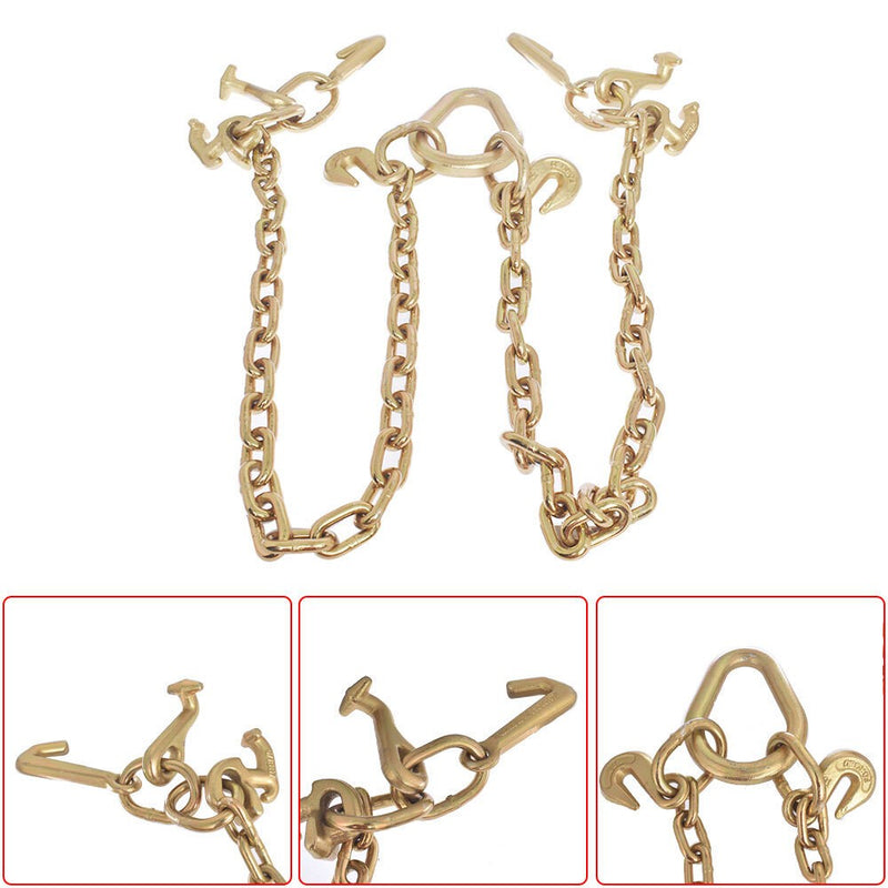 DURAFORCE High Quality Tow Truck Winch Cable Chain with RJT Hook V Bridle Recovery Grab