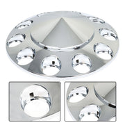 DURAFORCE 33mm Chrome Spiked Thread-On Nut Covers Front Axle Kit for Semi Truck