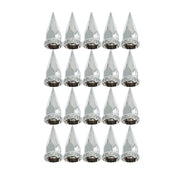 DURAFORCE 33mm Chrome Spiked Thread-On Nut Covers Front Axle Kit for Semi Truck