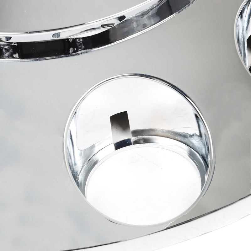 DURAFORCE 33mm Chrome Spiked Thread-On Nut Covers Front Axle Kit for Semi Truck