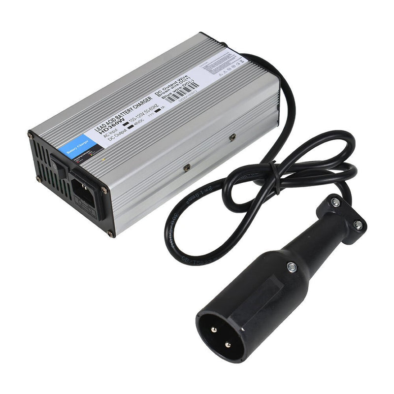 DURAFORCE 48V 6A Head Battery Charger with 3-Pin Plug for Club Car Ezgo Snap Scooters