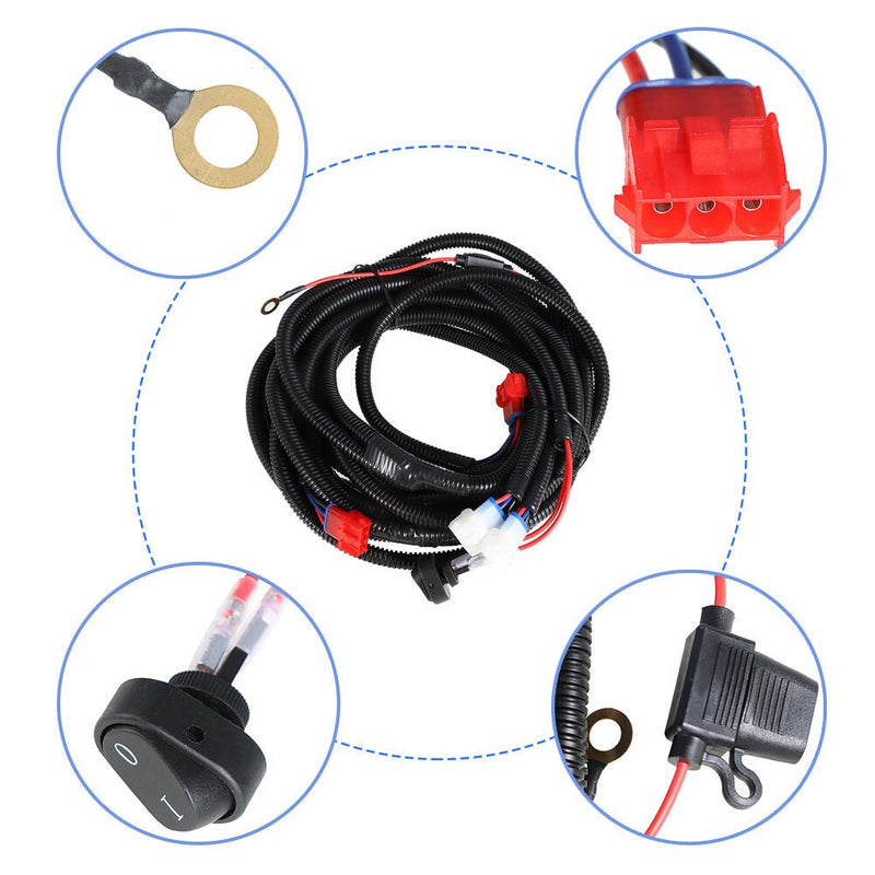 DURAFORCE Adjustable LED Headlights & Tail Lights Kit for 1993+ Club Car DS G & E Golf Car