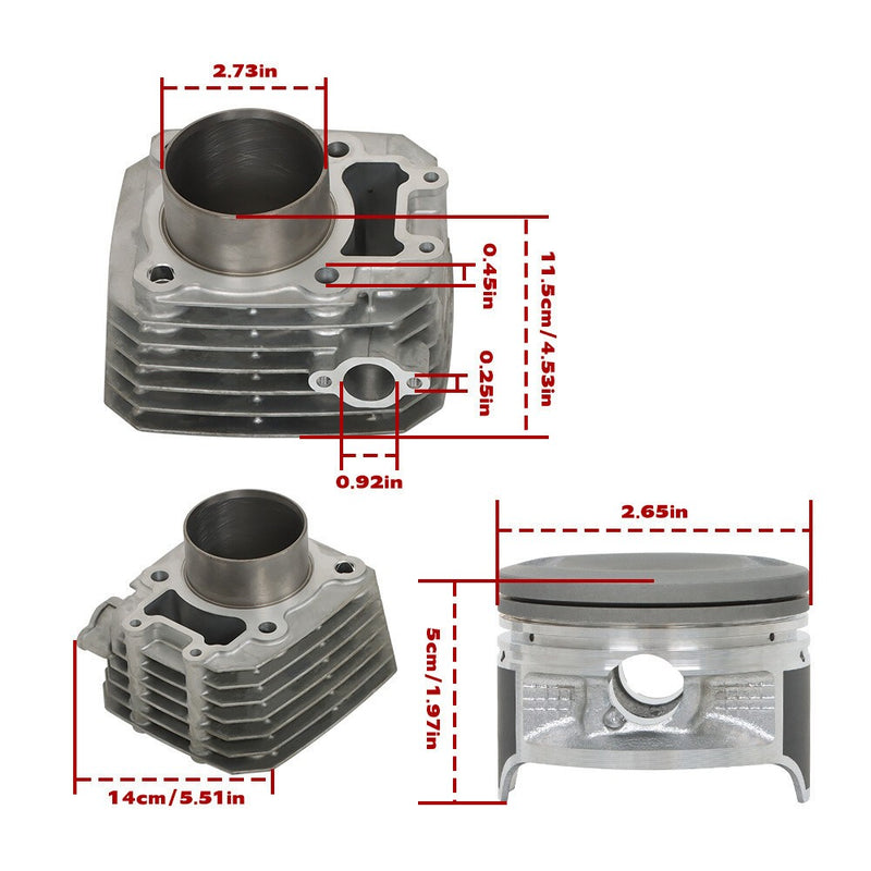 DURAFORCE KAWASAKI KLF250-A BAYOU 250 2003-2011 Cylinder Piston Gasket Kit Fit