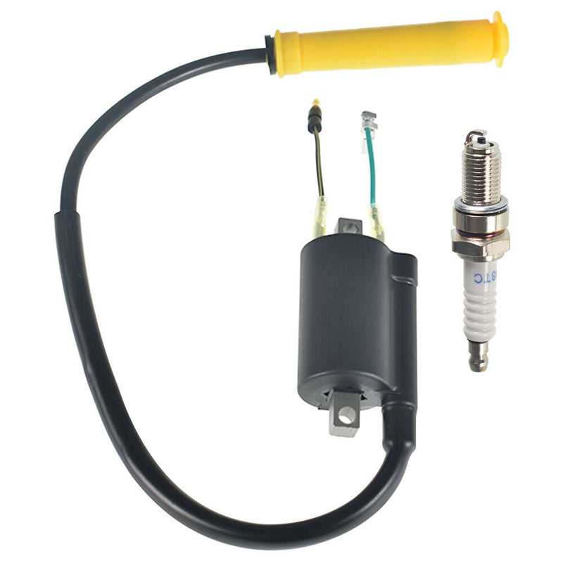 DURAFORCE Ignition Coil & Spark Plug for Honda Sportrax 400 TRX400EX 1999-2006 ATV