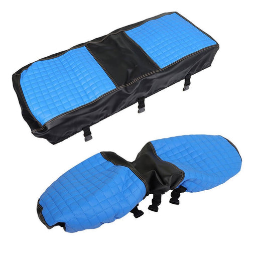 DURAFORCE Universal Golf Cart Rear Seat Cover Blue for Club Car EZGO Yamaha No Stapler