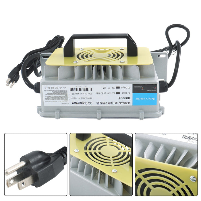 DURAFORCE 18A EZGO Marathon 36V Golf Cart Battery Charger SB-50 Style Plug