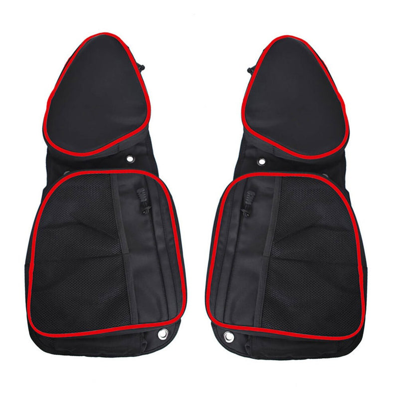 DURAFORCE Polaris RZR XP 4 1000 Front Side Door Storage Bag Red w/ Knee Pad 2014-2018