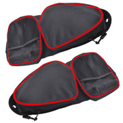 DURAFORCE Polaris RZR XP 4 1000 Front Side Door Storage Bag Red w/ Knee Pad 2014-2018