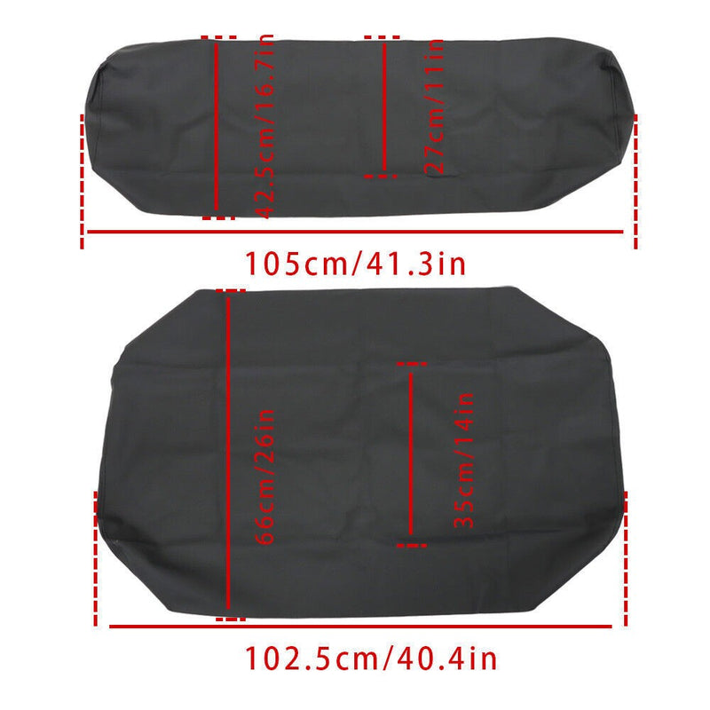 DURAFORCE Waterproof Black Seat Cover for Kawasaki Mule 2500 2510 3000 3010 Diesel 4x4