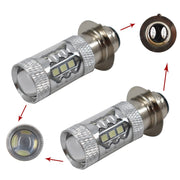 DURAFORCE 80W H6M 8000K LED Headlights Pair for Yamaha Raptor 700 700R 2006-2018