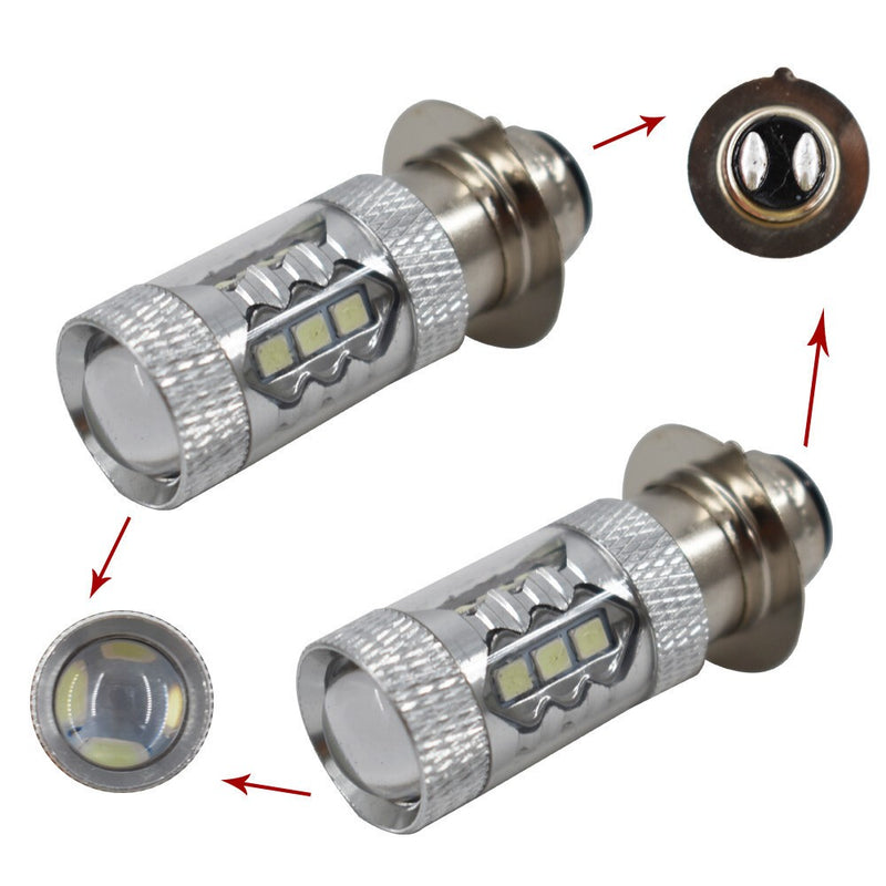 DURAFORCE 80W H6M 8000K LED Headlights Pair for Yamaha Raptor 700 700R 2006-2018
