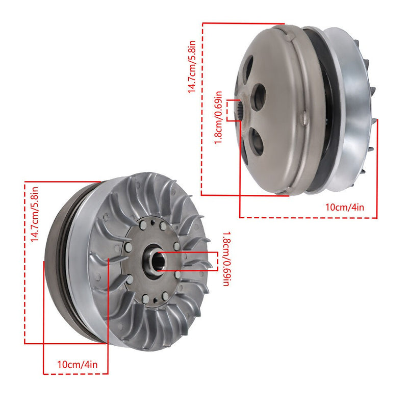 DURAFORCE Secondary CVT Clutch Driven for 250cc UTV HiSun Massimo Bennche Sector Strike