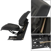 DURAFORCE Black Tractor Suspension Seat for Massey Ferguson 230 231 234 260 282