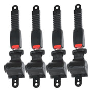DURAFORCE 4 Retractable Golf Cart Seat Belts & Bracket Kit for EZGO Yamaha Club Car
