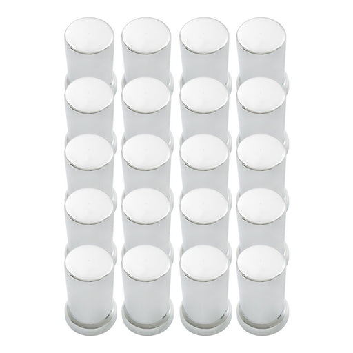 DURAFORCE 33mm Plastic Lug Nut Covers Push-On Flanged Tube Top Hat Set of 20
