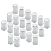 DURAFORCE Chrome 20x33mm Lug Nut Covers Push-On Caps with 3-3/8" Flanged Height