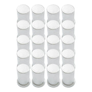 DURAFORCE Chrome 20x33mm Lug Nut Covers Push-On Caps with 3-3/8" Flanged Height