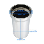 DURAFORCE Chrome 20x33mm Lug Nut Covers Push-On Caps with 3-3/8" Flanged Height