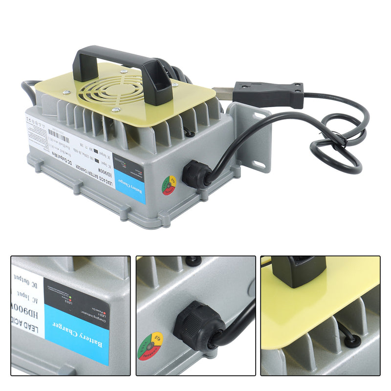 DURAFORCE E-Z-GO Club Car Yamaha 36V 18A Crowfoot Plug Golf Cart Battery Charger