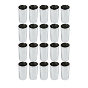 DURAFORCE 20Pcs 4.25" Chrome Lug Nut Covers Screw-On Tall Cylinder Plastic 33mm