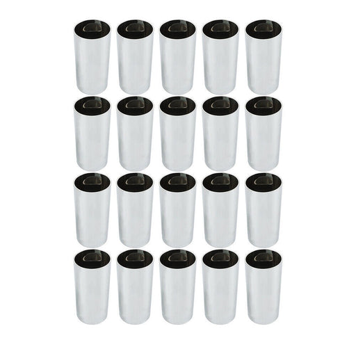 DURAFORCE 20Pcs 4.25" Chrome Lug Nut Covers Screw-On Tall Cylinder Plastic 33mm