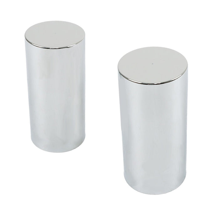 DURAFORCE 20Pcs 4.25" Chrome Lug Nut Covers Screw-On Tall Cylinder Plastic 33mm