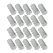 DURAFORCE 33mm Chrome Lug Nut Covers Pack of 20 Screw-On Tall Cylinder Plastic