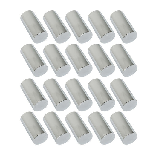 DURAFORCE 33mm Chrome Lug Nut Covers Pack of 20 Screw-On Tall Cylinder Plastic