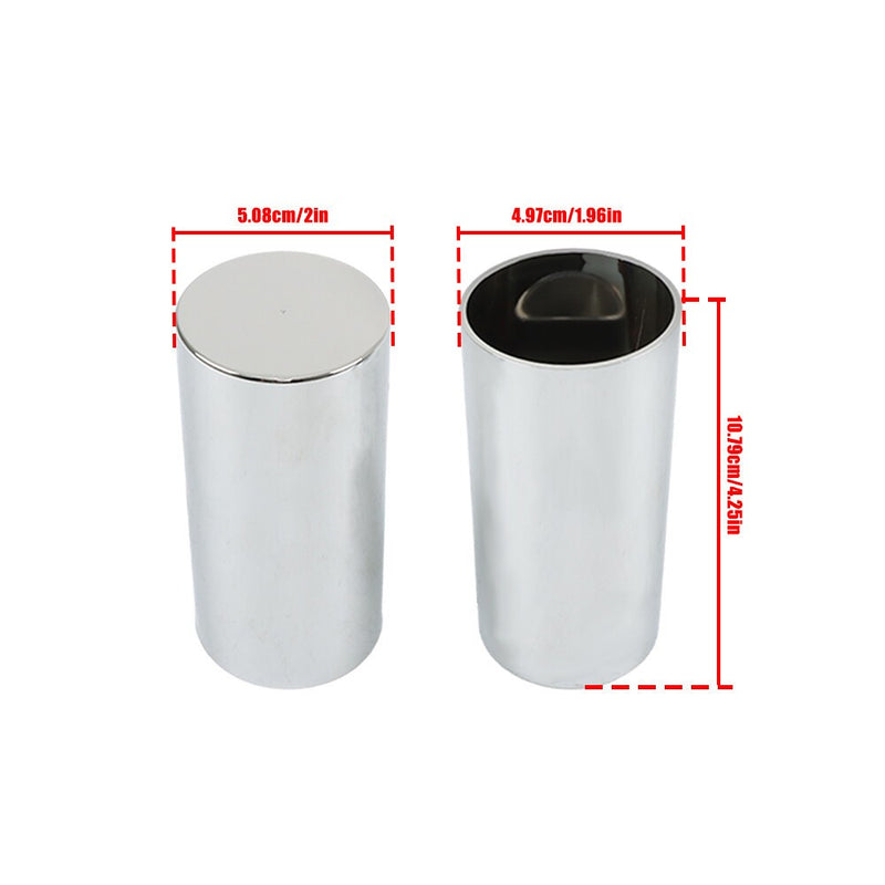 DURAFORCE 33mm Chrome Lug Nut Covers Pack of 20 Screw-On Tall Cylinder Plastic