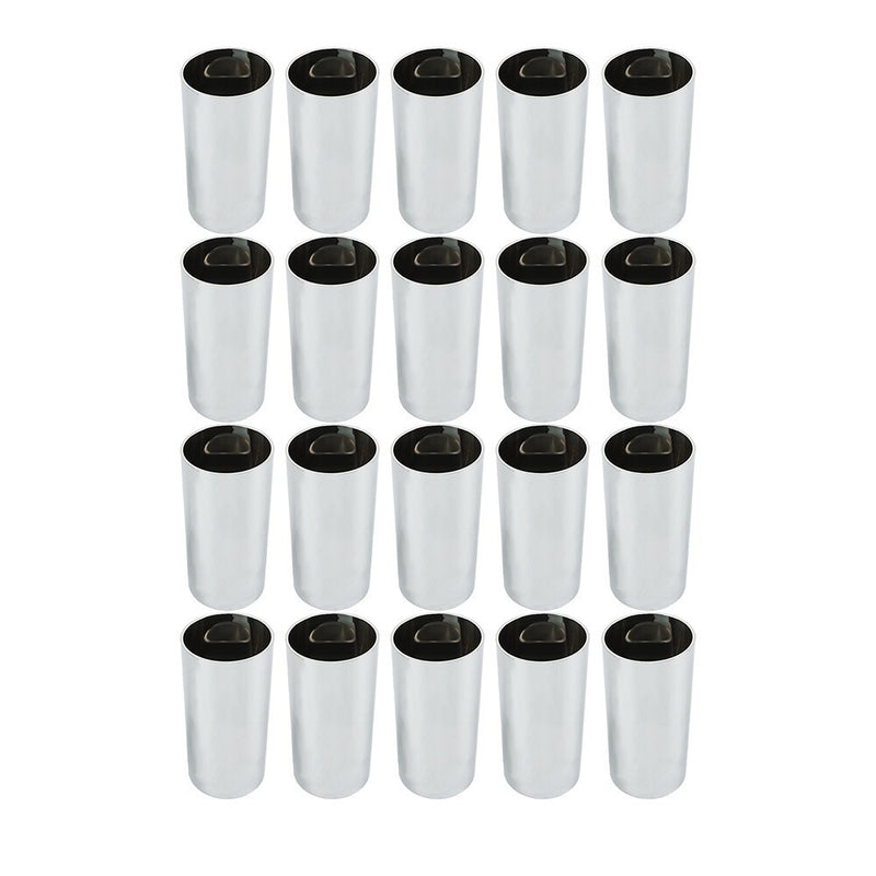 DURAFORCE Chrome 33mm Screw-On Lug Nut Covers Tall Cylinder Plastic Wheels Tires