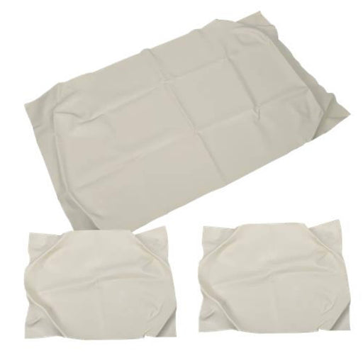 DURAFORCE Golf Cart Club Car DS 1982-2000 Front Seat Covers White PU Leather Fit