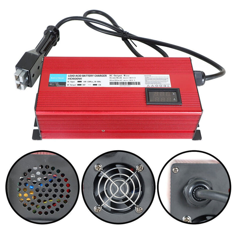 DURAFORCE 36V 12A EZGO Golf Cart Battery Charger with Anderson SB-50 Plug