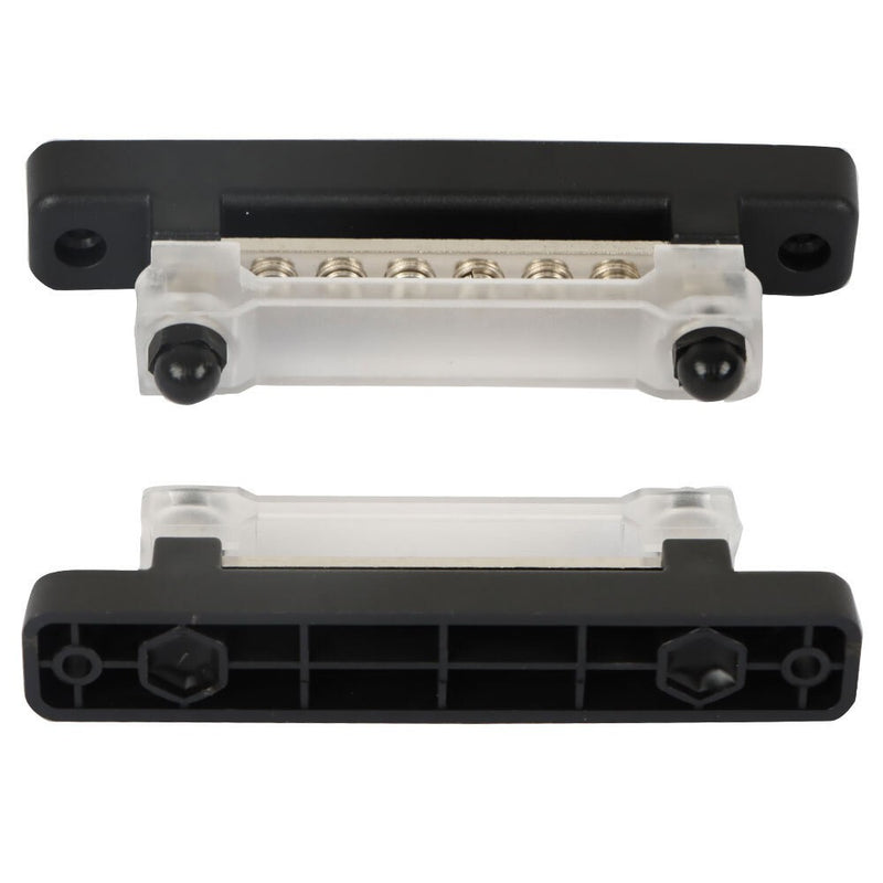 DURAFORCE 6-Way Red Black Bus Bar Terminal Block 48V 150A Power Distribution Busbar